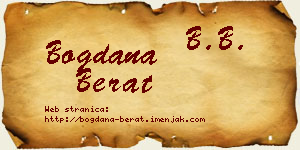 Bogdana Berat vizit kartica